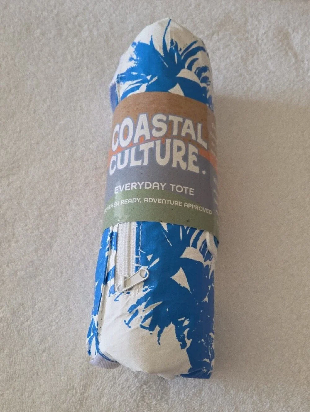 Coastal Culture Blue Pineapple Print Tote